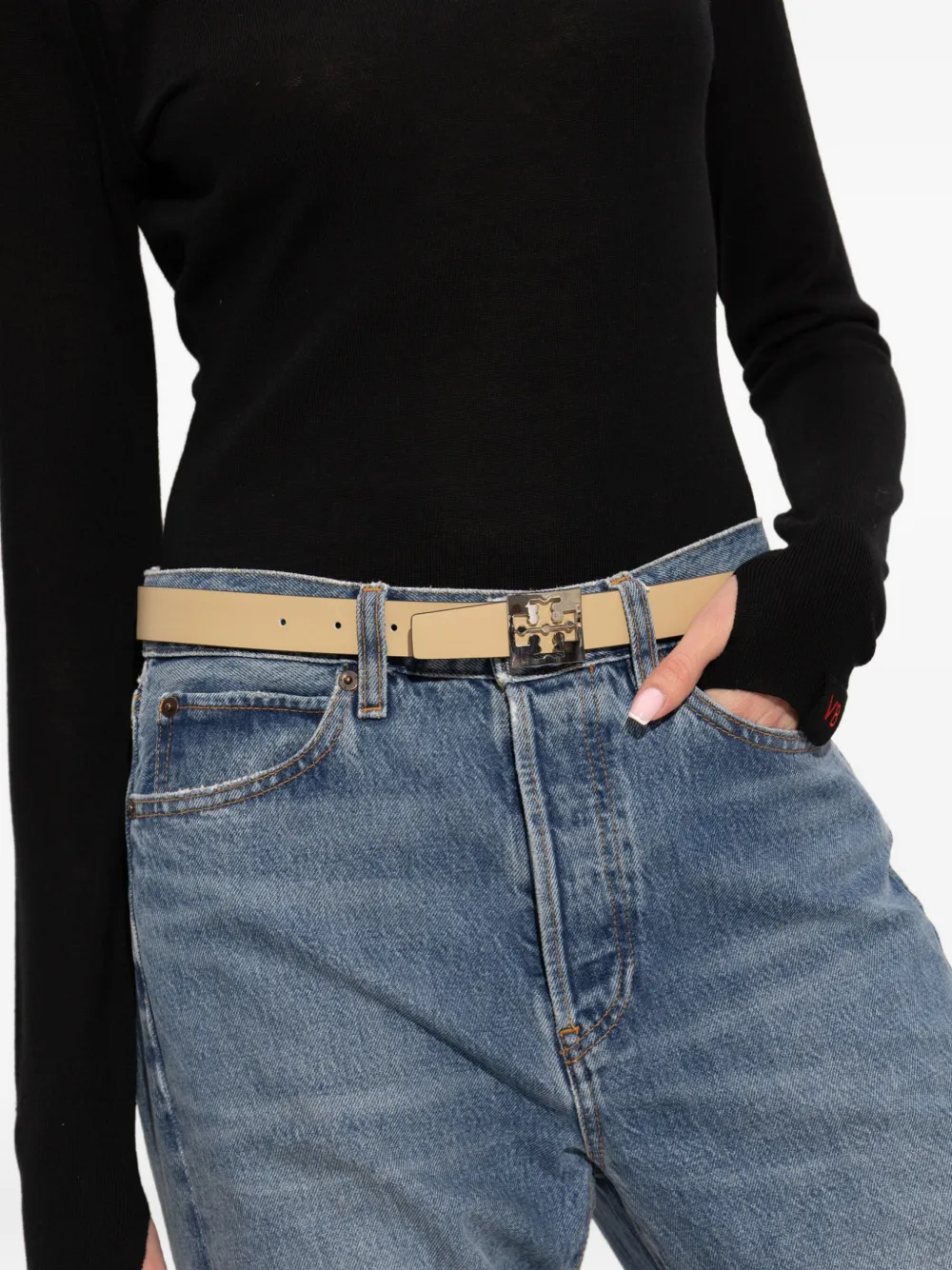 Tory Burch Omkeerbare riem Wit