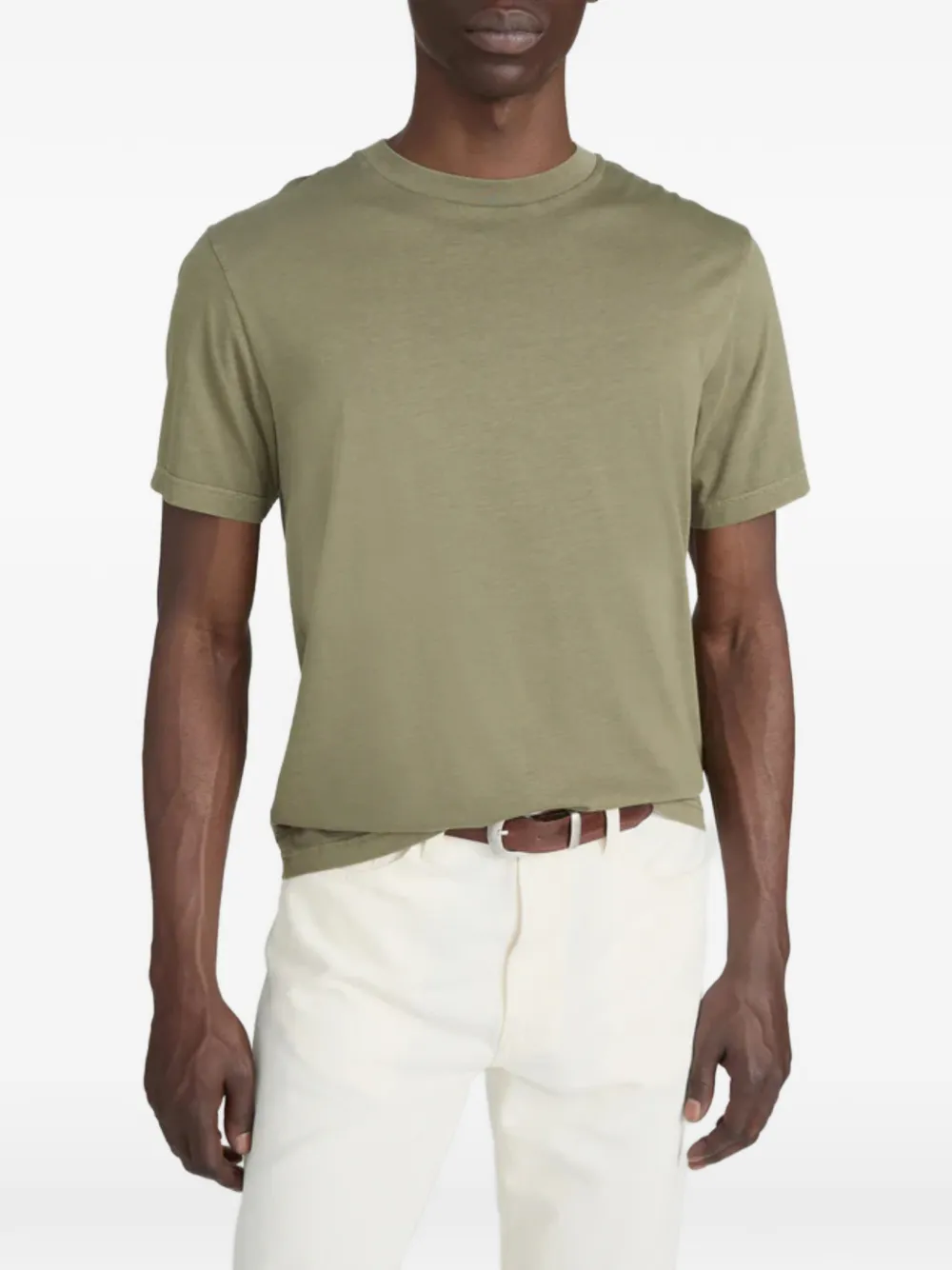FRAME T-shirt met ronde hals Groen
