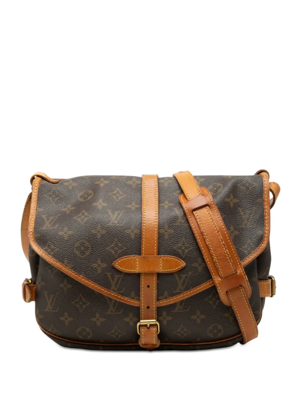 Louis Vuitton Pre-Owned 1991 Monogram Saumur 25 crossbody bag - Braun
