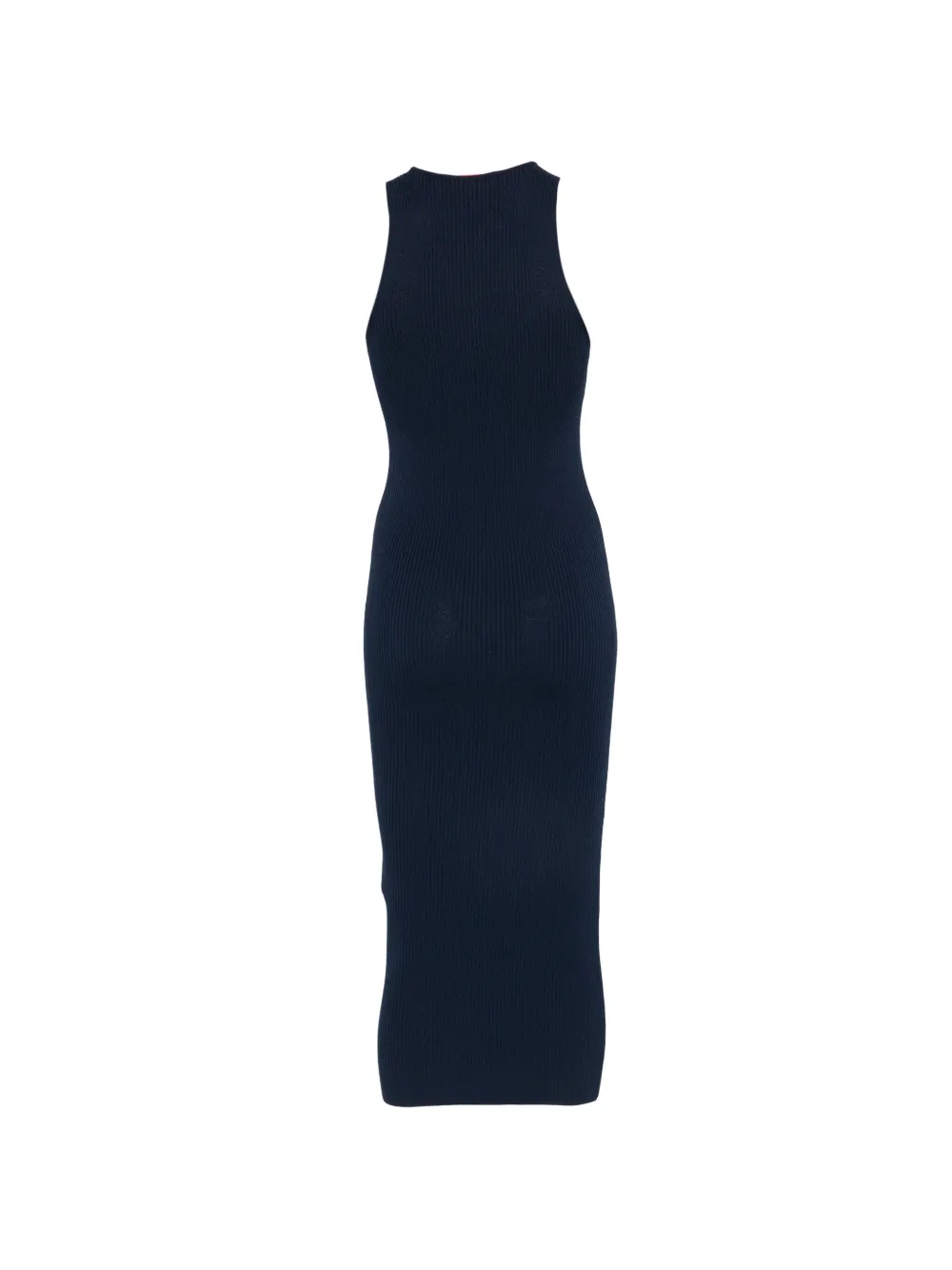 Iceberg Ribgebreide midi-jurk met veters Blauw