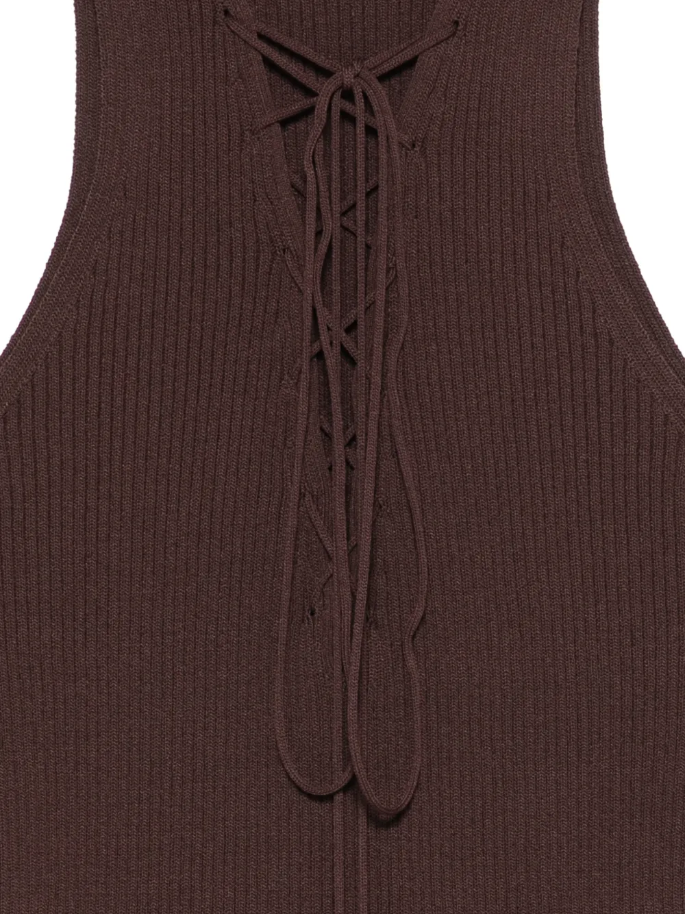 Iceberg Ribgebreide top Bruin
