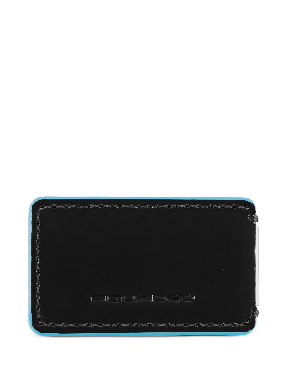 PIQUADRO logo-engraved leather money clip - Nero