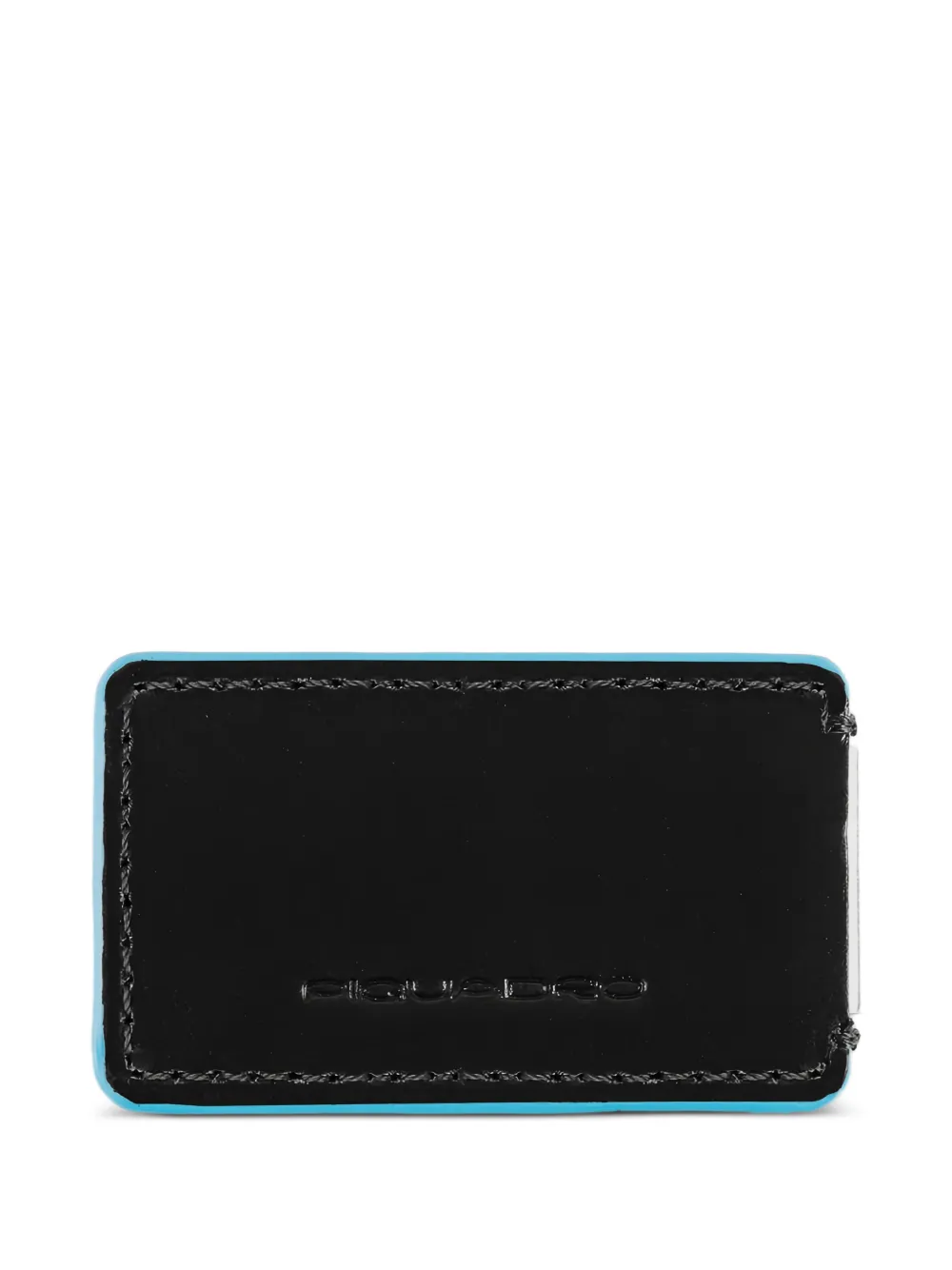 PIQUADRO logo-engraved leather money clip - Nero