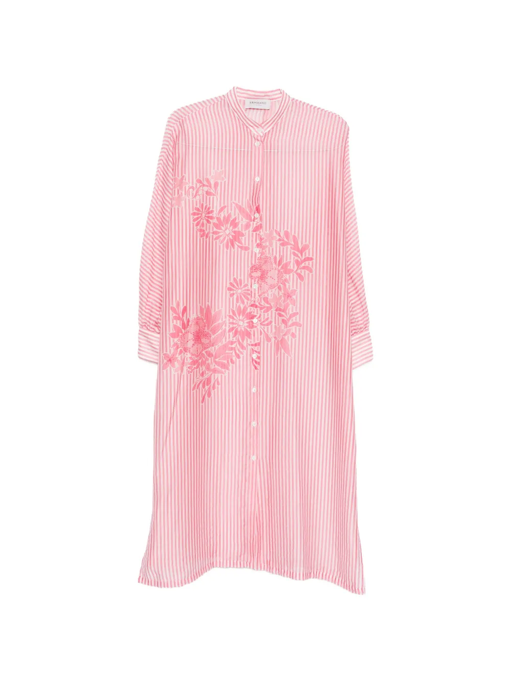 ERMANNO FIRENZE striped-pattern midi dress - Pink