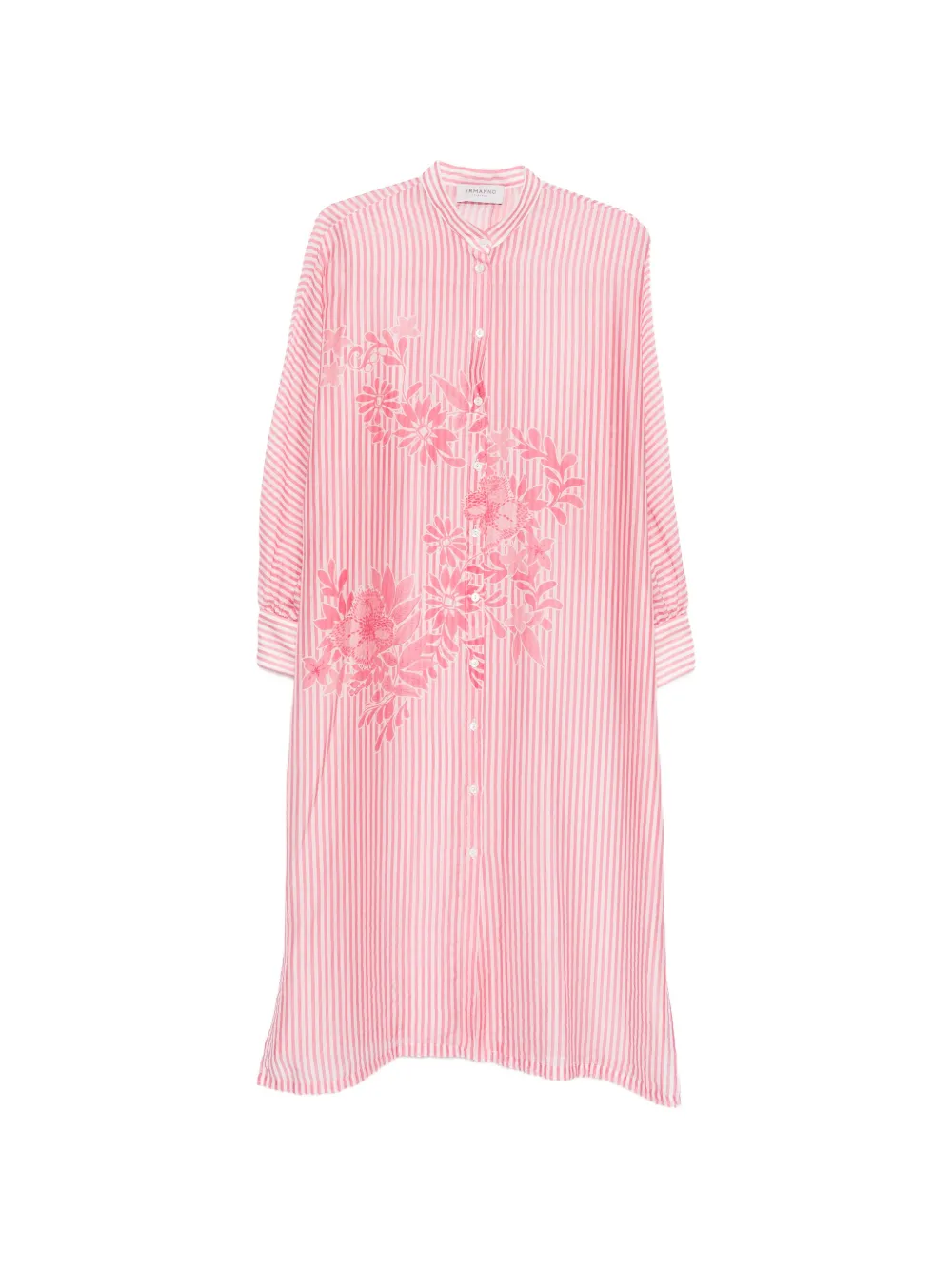 ERMANNO FIRENZE striped-pattern midi dress - Rosa