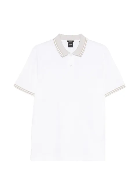 BOSS tipped-trim polo shirt