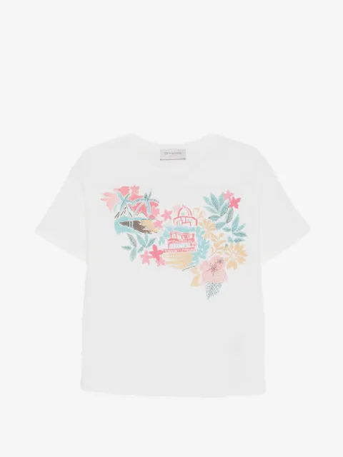 ERMANNO FIRENZE  graphic-print cotton T-shirt