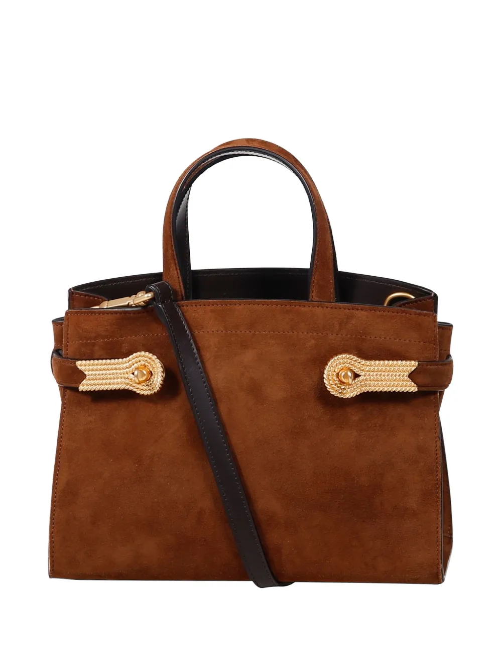 amato daniele mini Queen Dual suede tote bag - Marrone