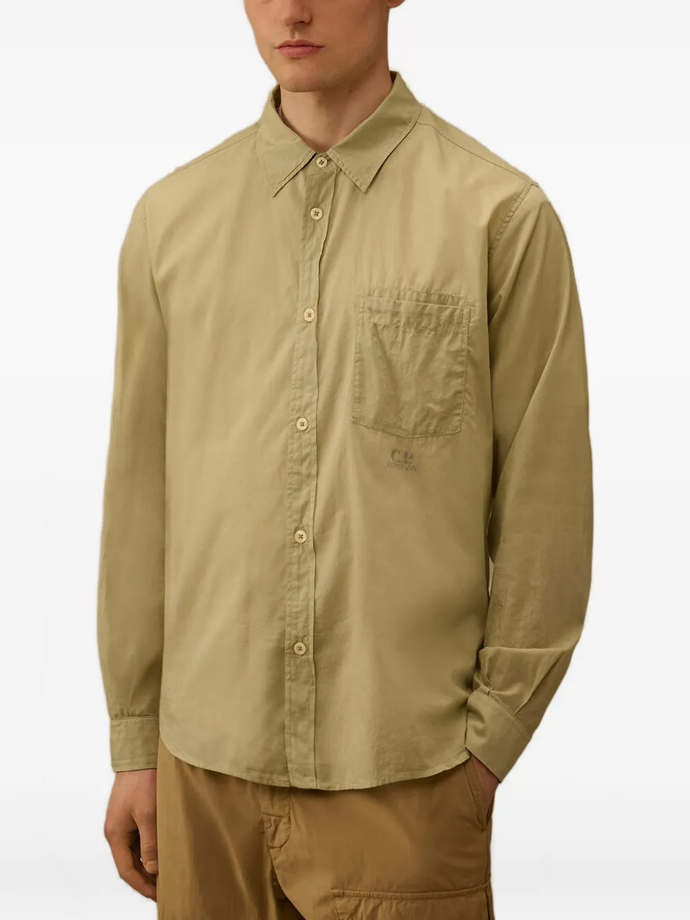 C.P. Company Mussola overhemd met lange mouwen Beige