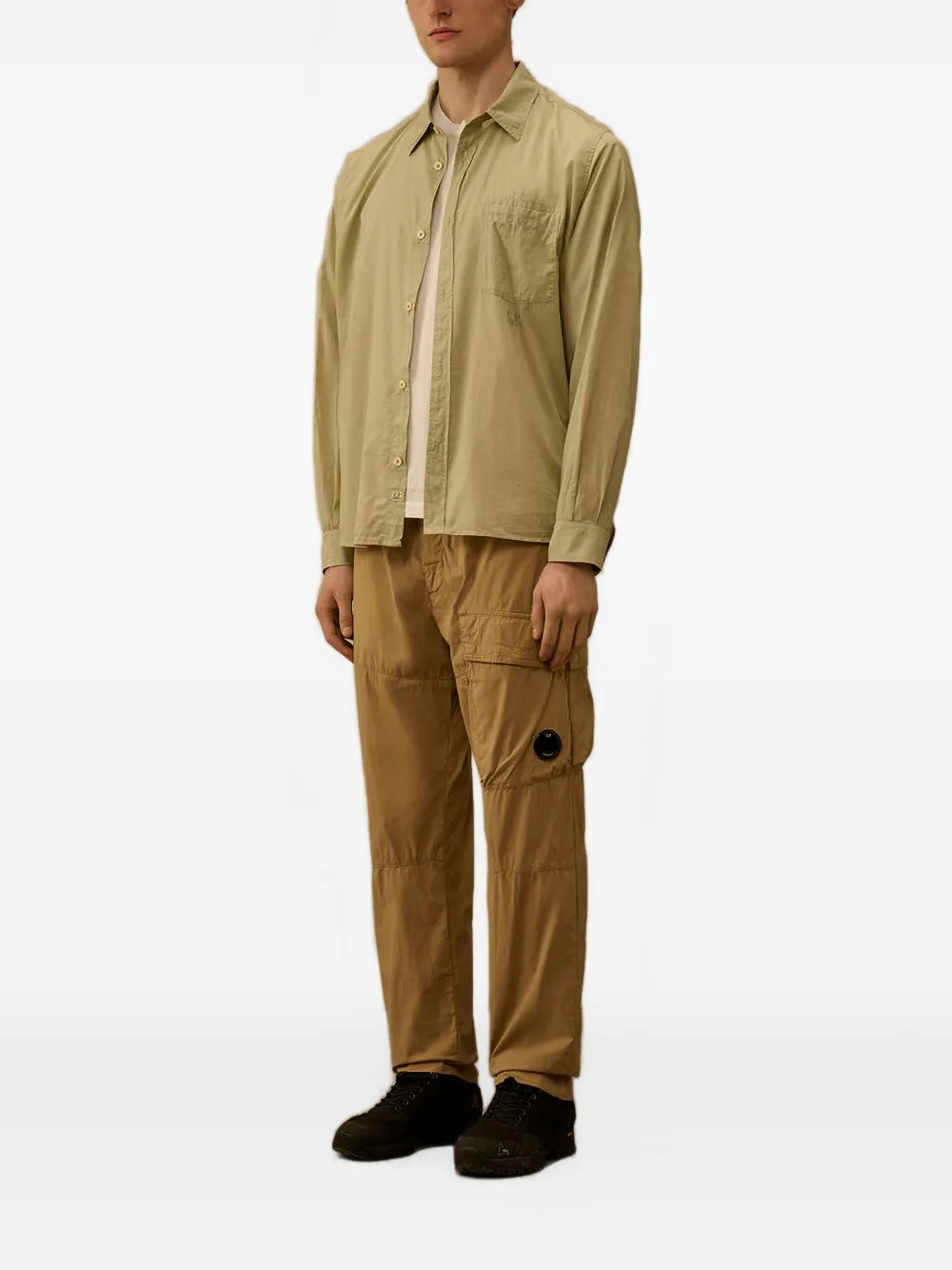C.P. Company Mussola overhemd met lange mouwen Beige