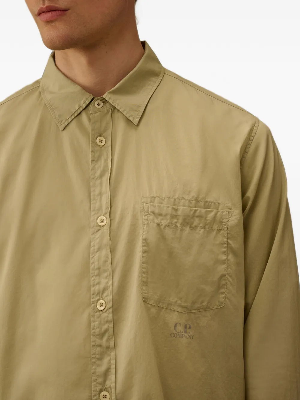 C.P. Company Mussola overhemd met lange mouwen Beige