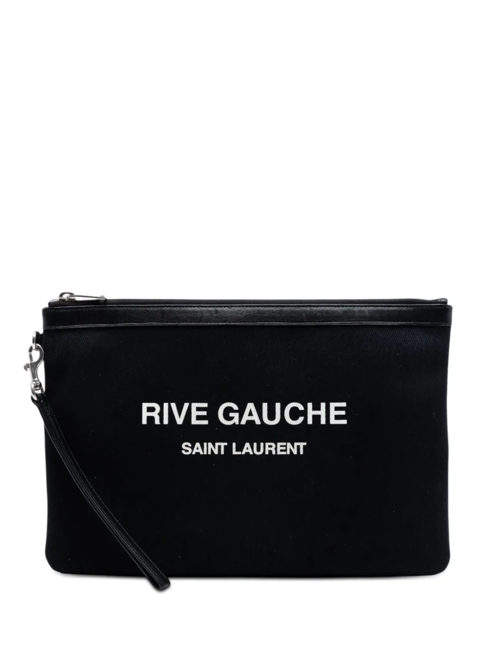 Saint Laurent Pre-Owned 2020 Canvas Rive Gauche clutch bag - Nero