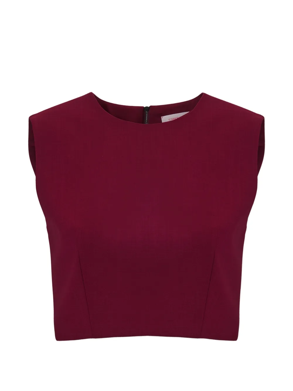 Carolina Herrera sleeveless cropped top - Rosso