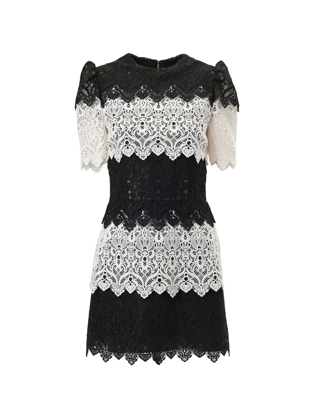 Carolina Herrera lace-trim mini dress - Nero