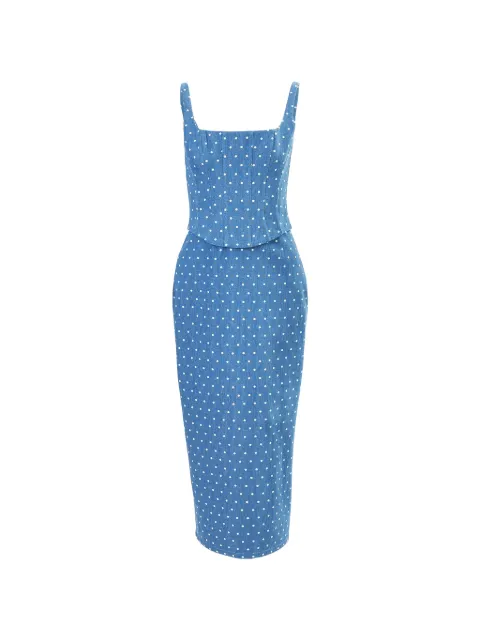 Carolina Herrera vestido lápiz con lunares