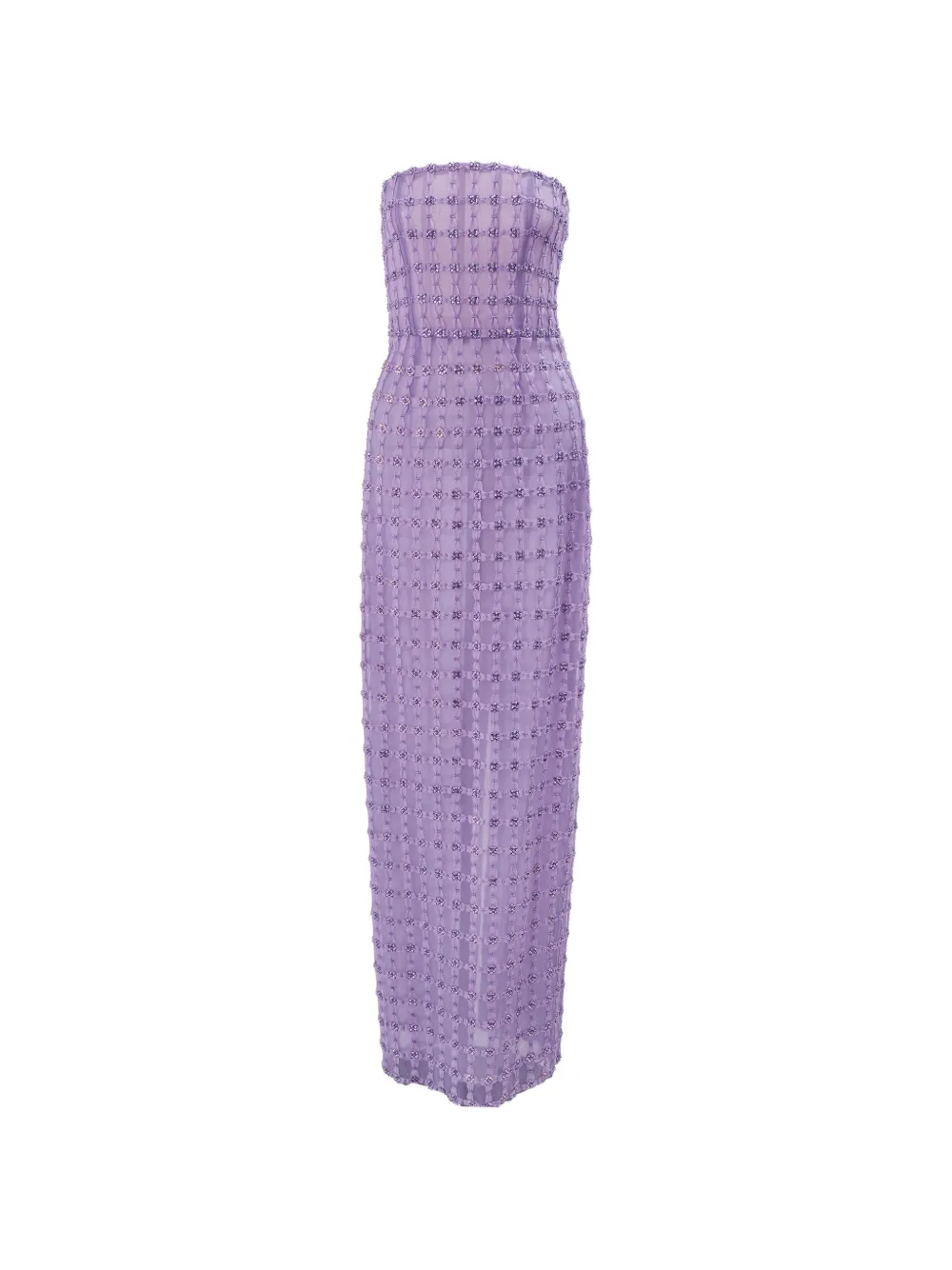 Carolina Herrera crystal-embroidered column gown - Viola