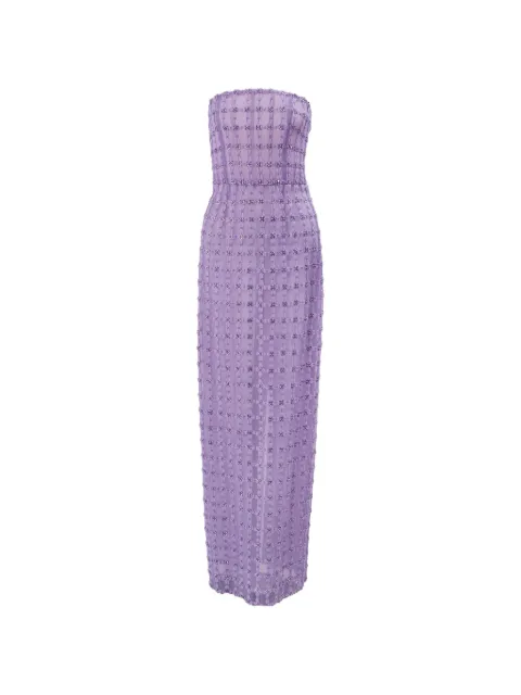 Carolina Herrera crystal-embroidered column gown