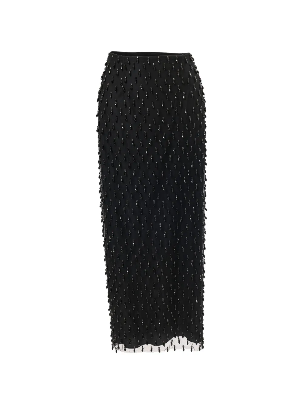 Carolina Herrera crystal-embroidered pencil skirt - Nero