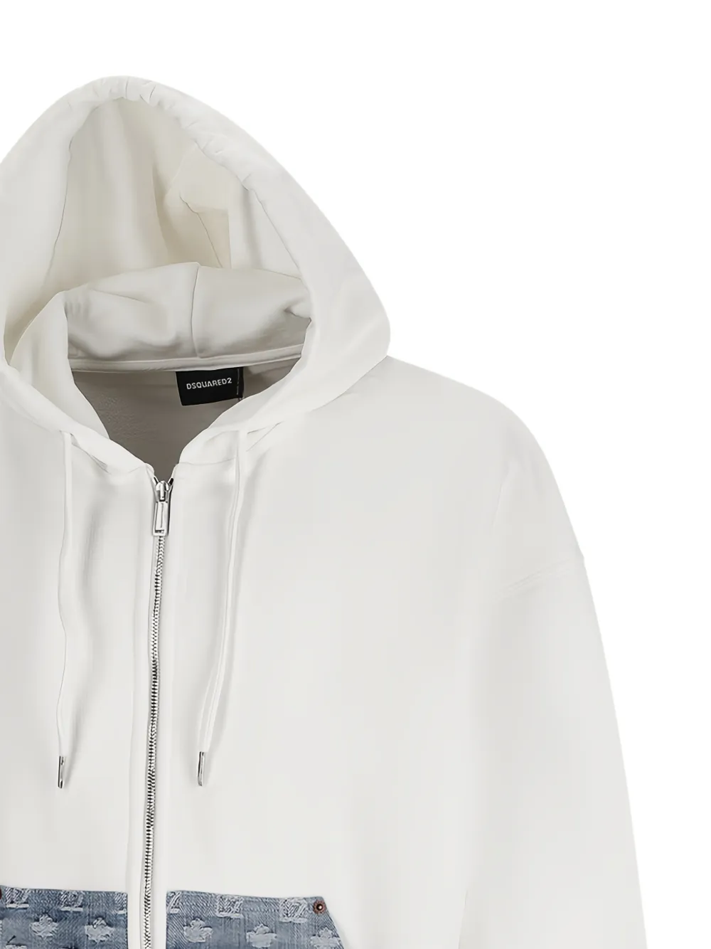 DSQUARED2 Hoodie met vlakken Wit