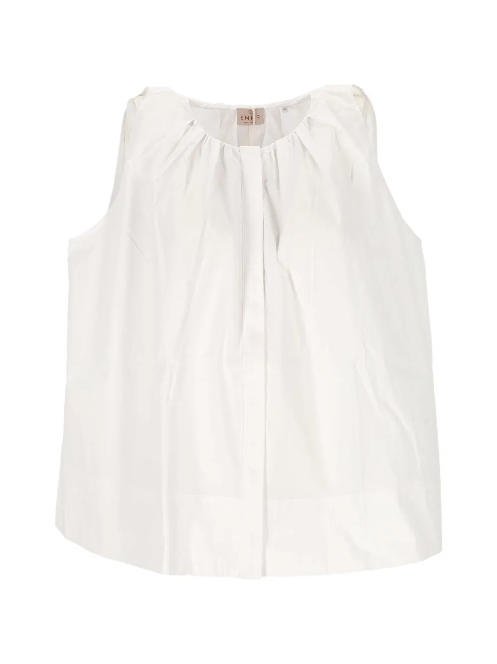 Marella pleated sleeveless top - Bianco