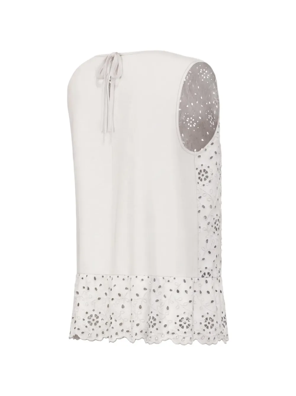 Marella Broderie anglaise peplum top Wit