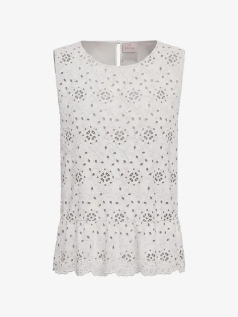 Marella broderie-anglaise crew neck top