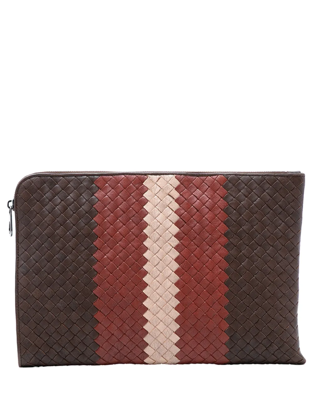 Bottega Veneta Pre-Owned 2012-2025 Tricolor Nappa Intrecciato clutch bag - Marrone