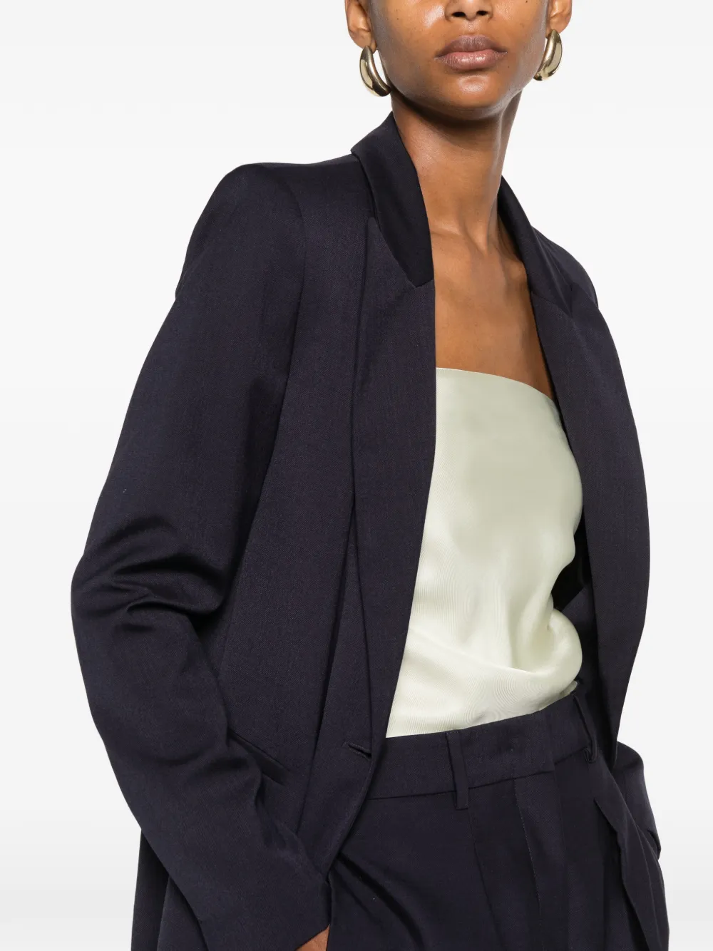 Forte Blazer met dubbele rij knopen Blauw