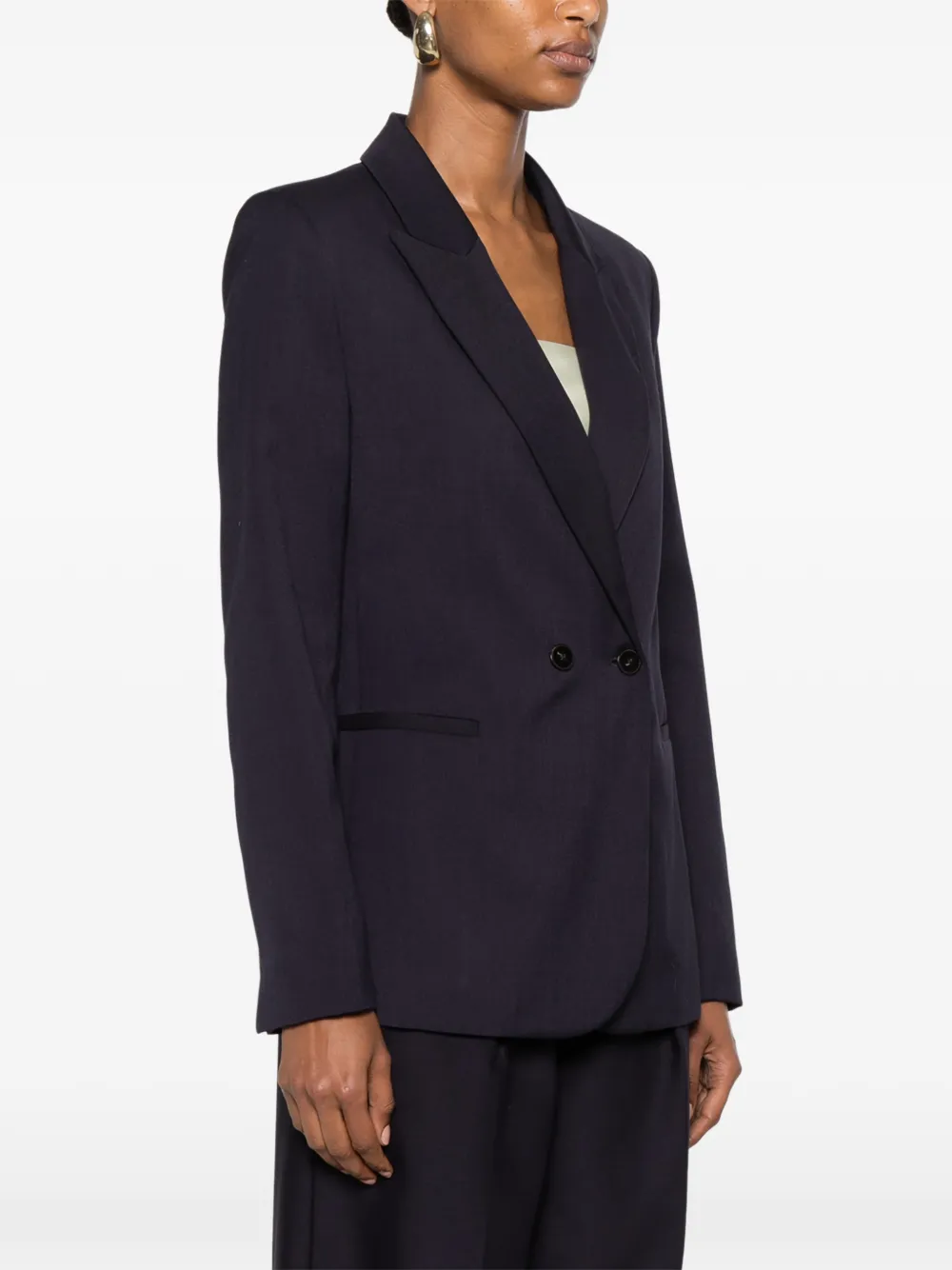 Forte Blazer met dubbele rij knopen Blauw