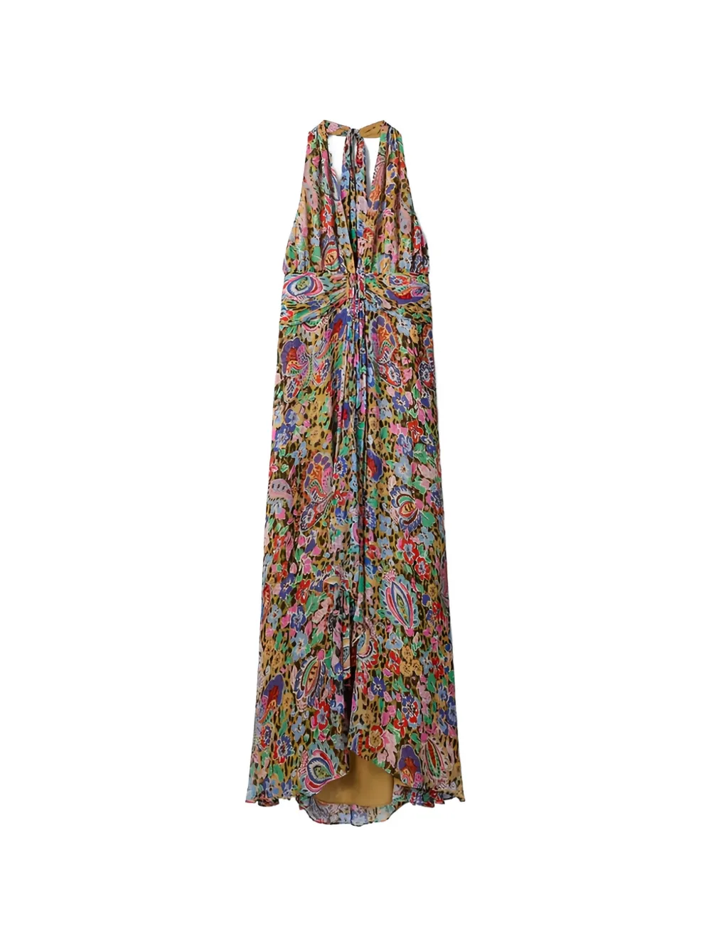 Rixo paisley-print halterneck dress - Multicolore