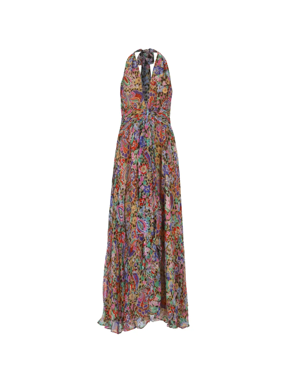 Rixo paisley-print halterneck dress - Multicolore