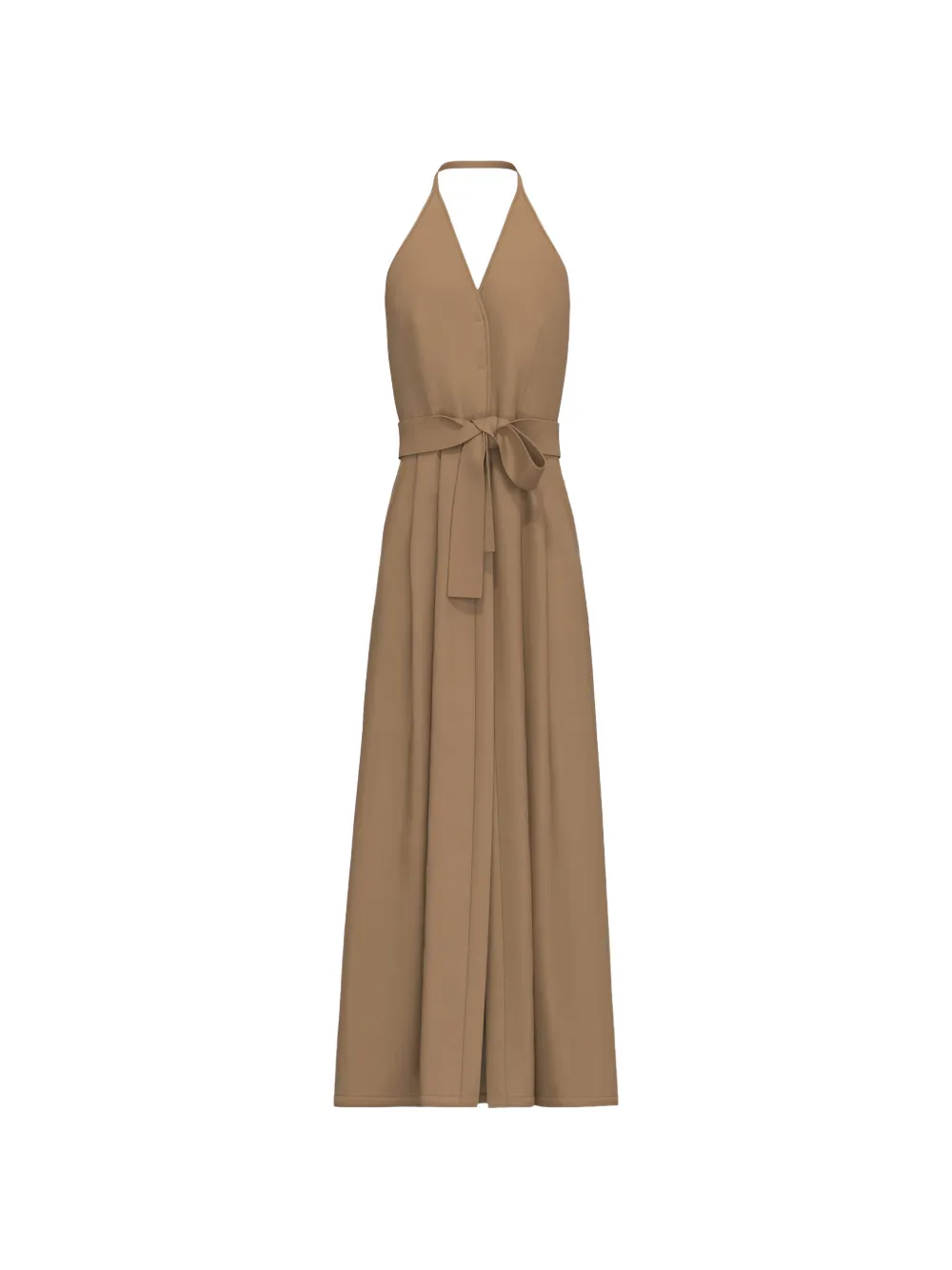 Marella maxi belted halterneck dress - Toni neutri