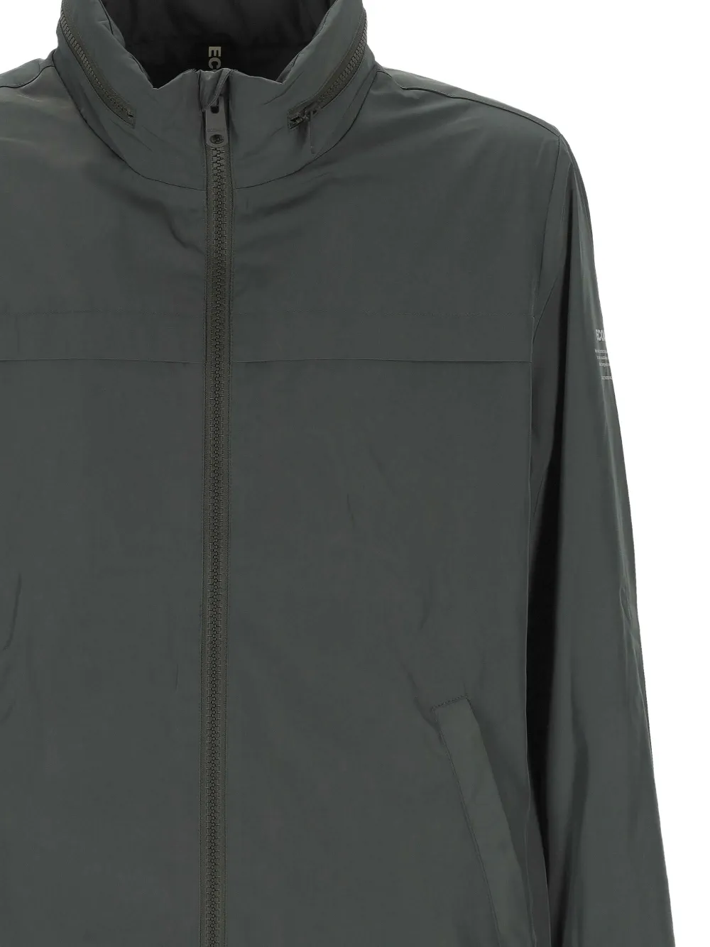 Ecoalf Beni jack met hoge hals en rits Grijs