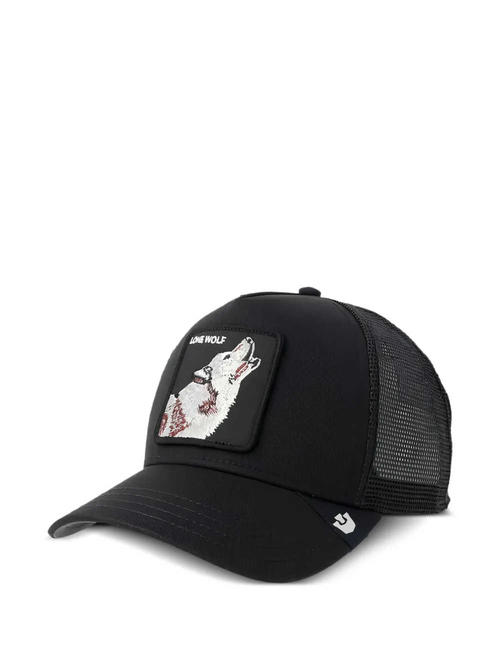 GOORIN BROS The Lone Wolf square-patch cap hat - Nero