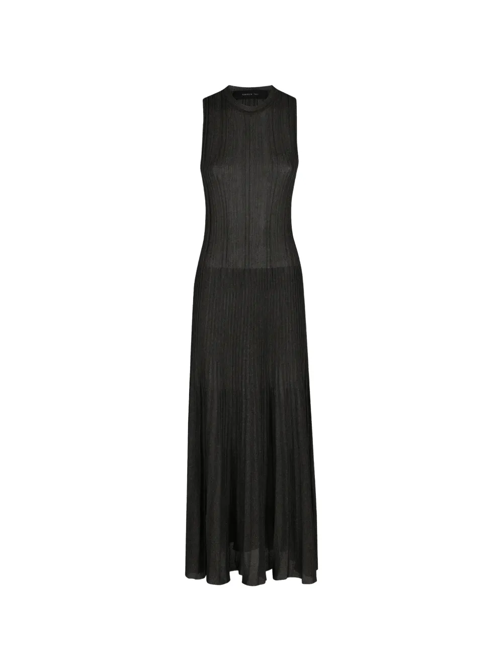 Federica Tosi ribbed-knit sleeveless maxi dress - Nero