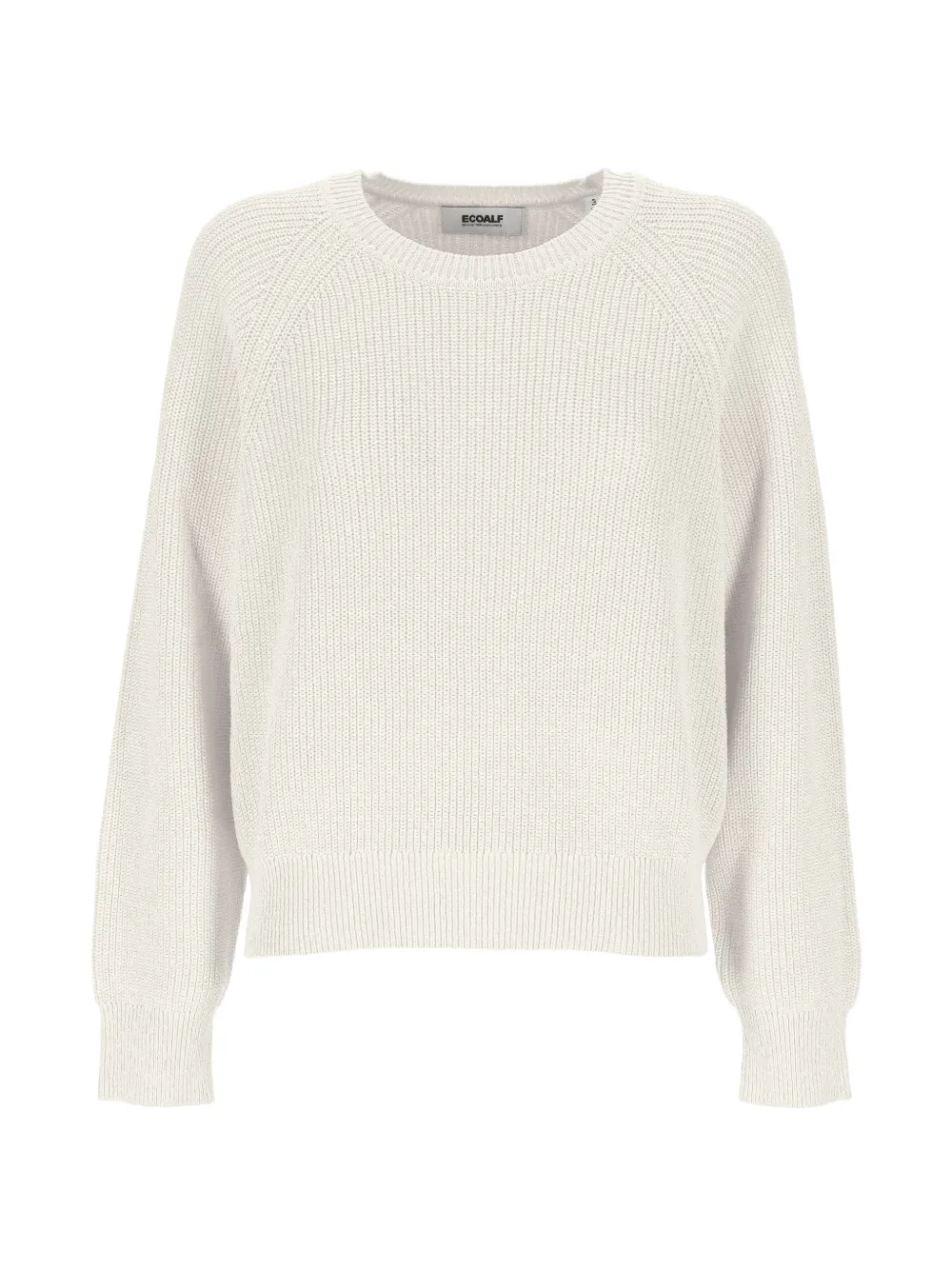 Ecoalf ribbed-knit raglan-sleeve sweater - Toni neutri