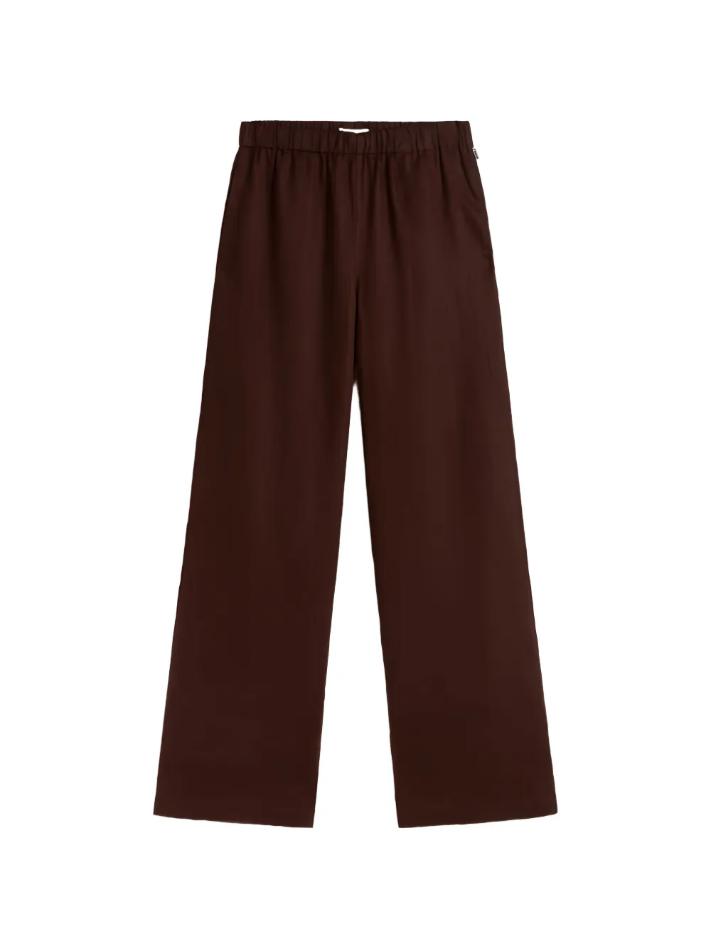 Ecoalf wide-leg elasticated-waistband trousers - Marrone