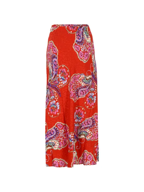 Rixo Kelly paisley-print jacquard maxi skirt