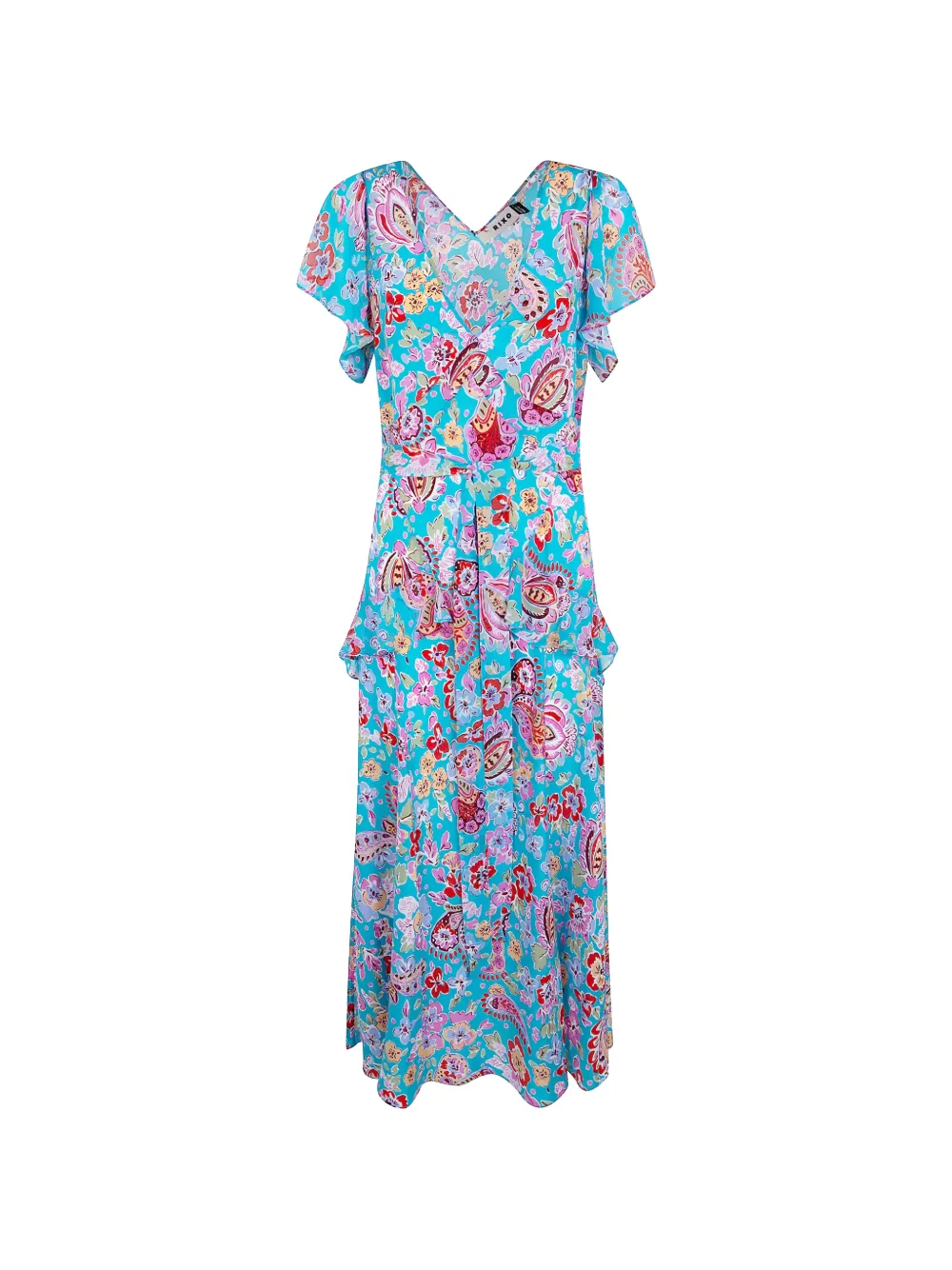 Rixo floral-print V-neck dress - Nero