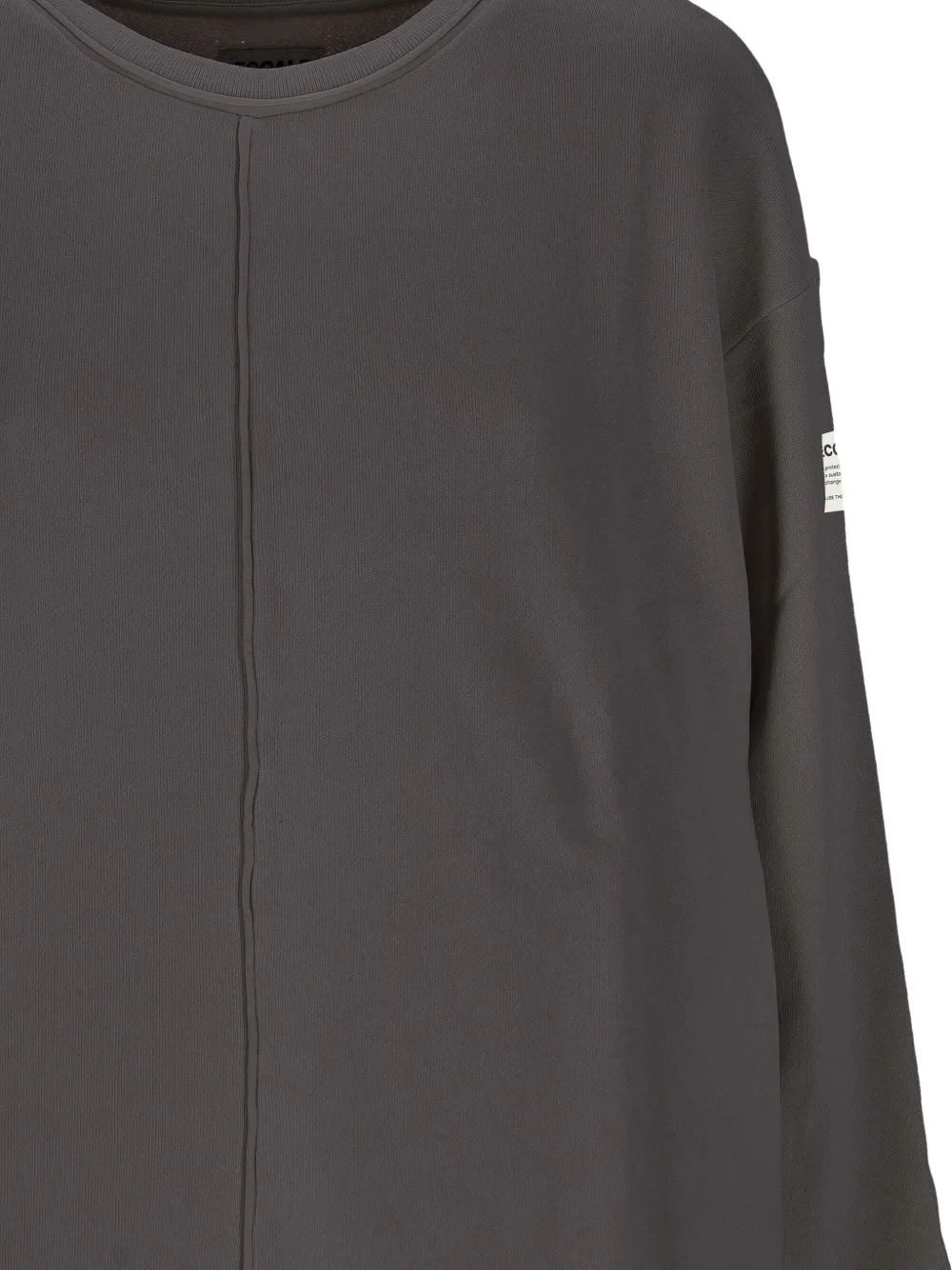 Ecoalf exposed-seam logo-patch sweater Grijs