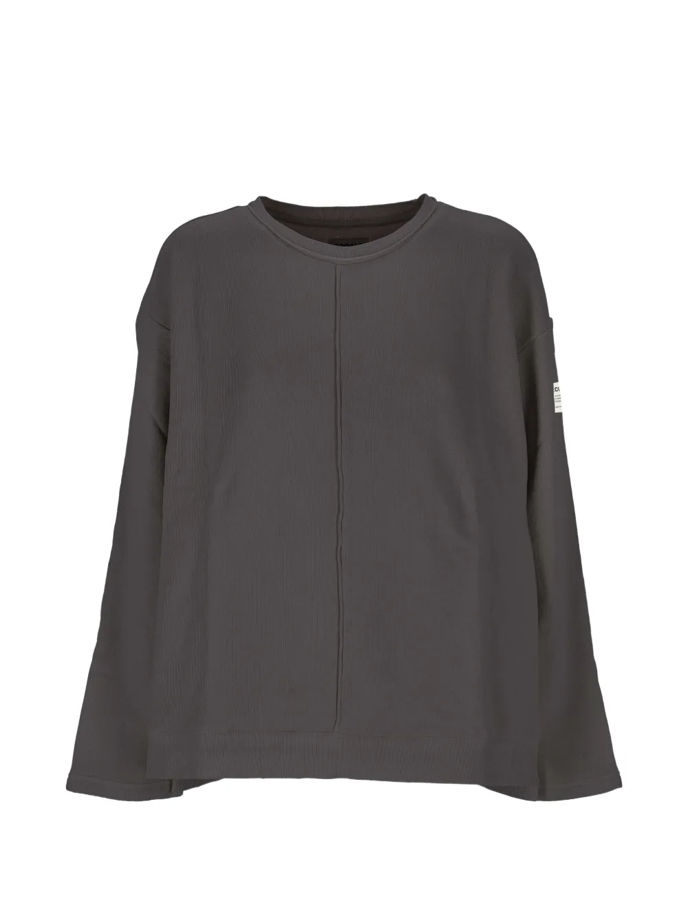 Ecoalf exposed-seam logo-patch sweater - Grau