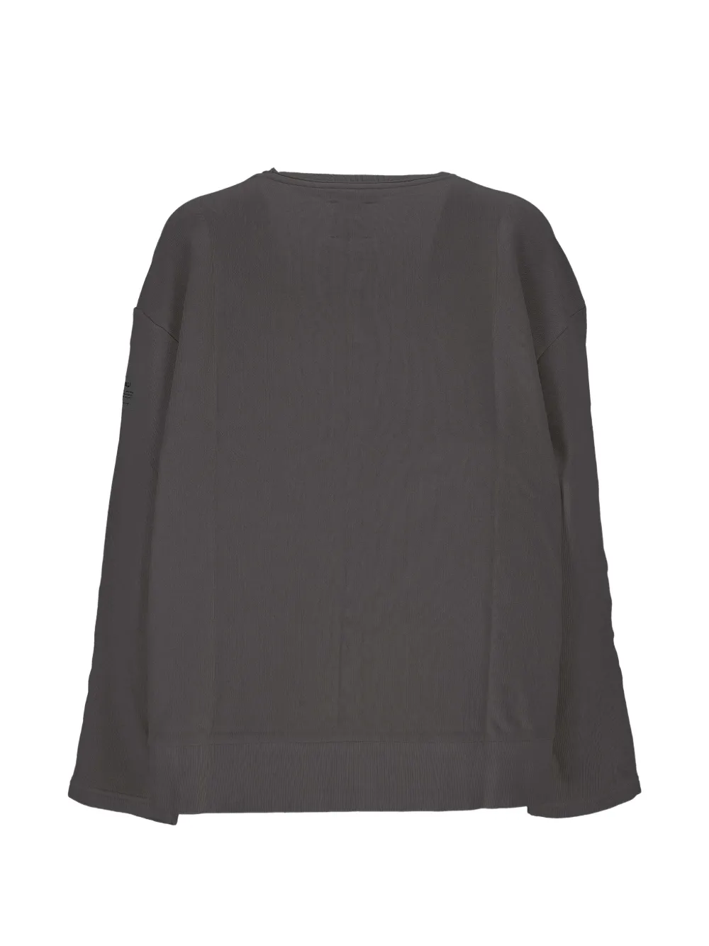 Ecoalf exposed-seam logo-patch sweater Grijs
