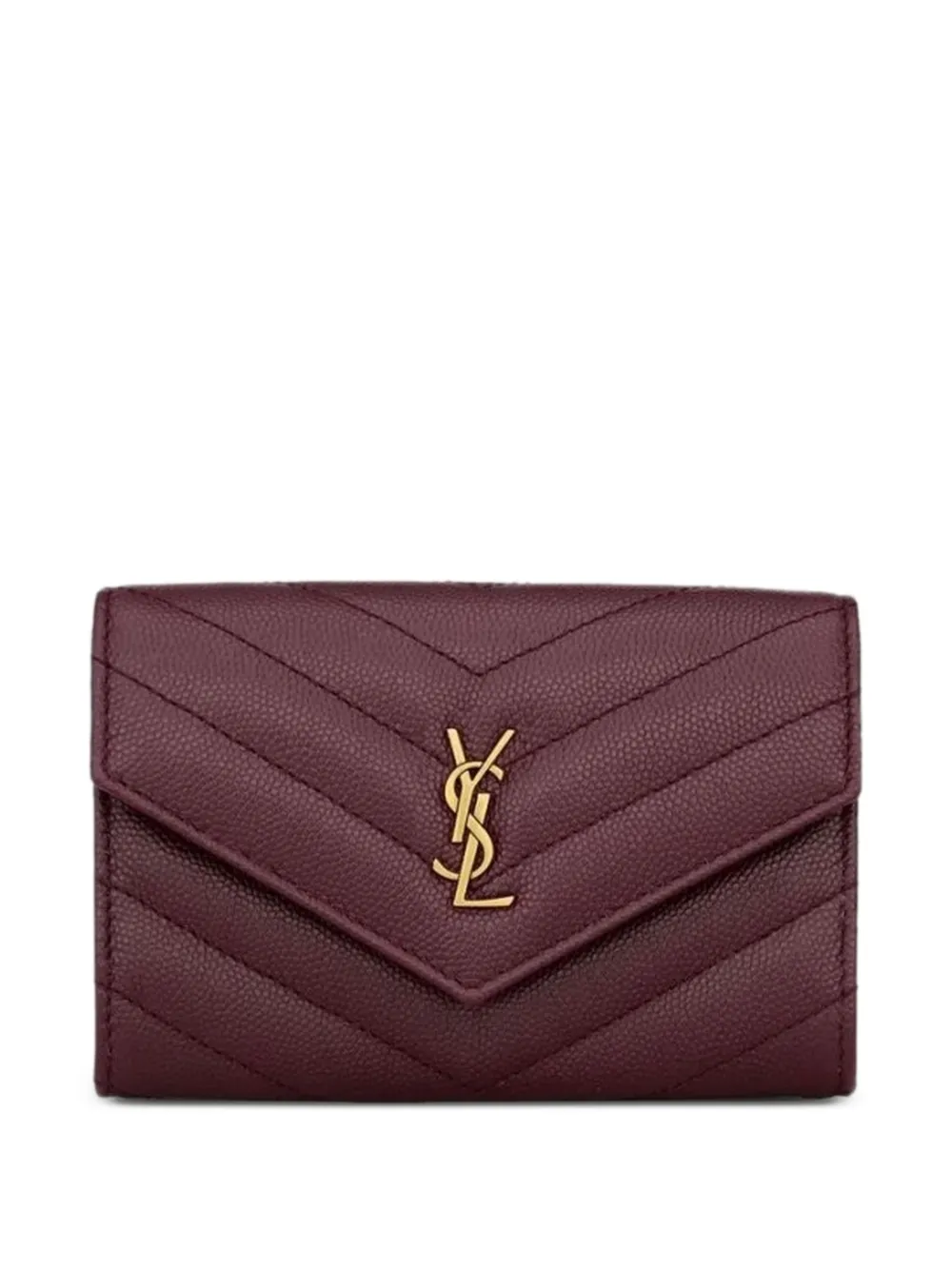 Saint Laurent Gestepptes Portemonnaie - Violett