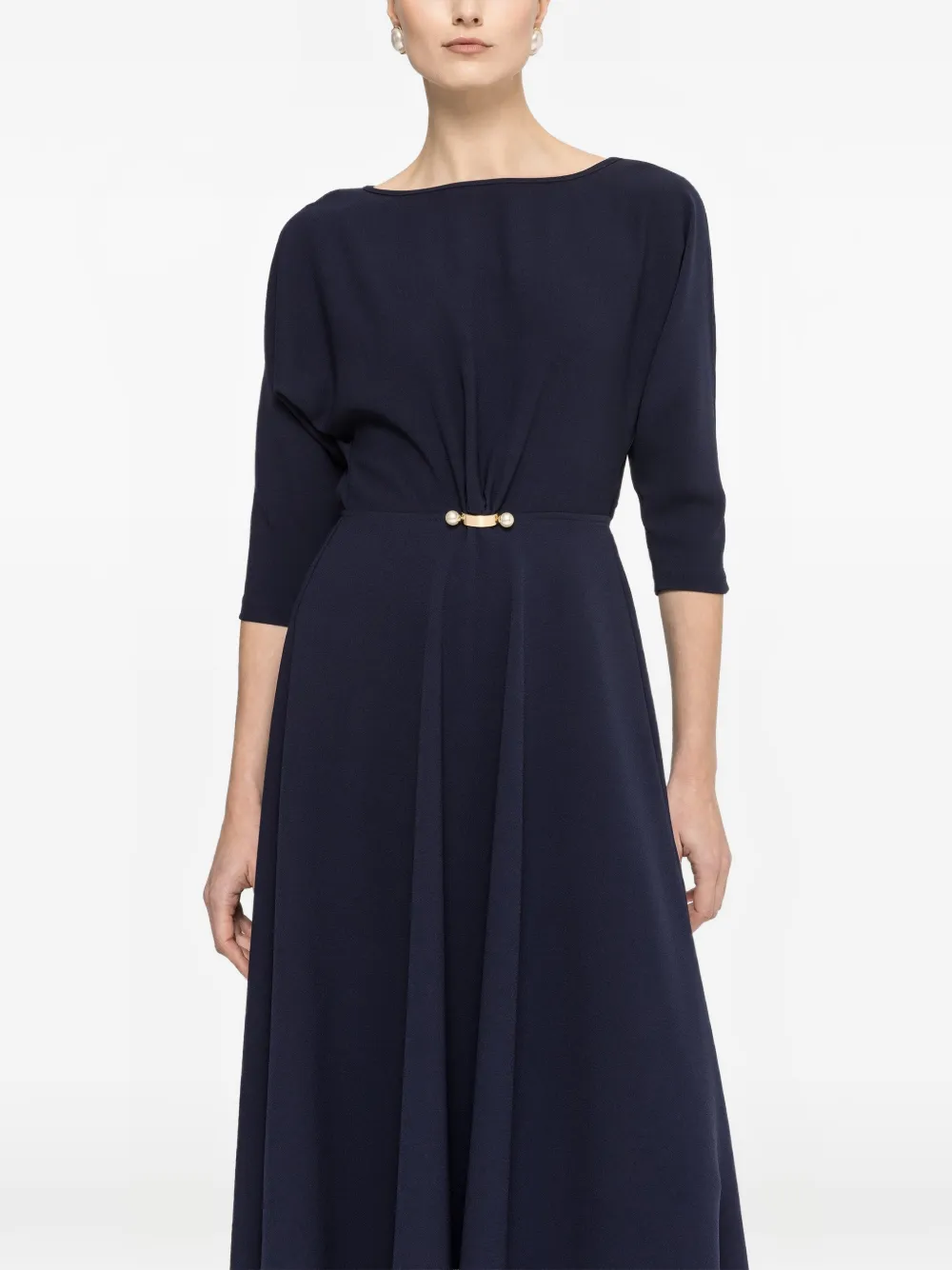 NISSA Midi-jurk met pareldetail Blauw