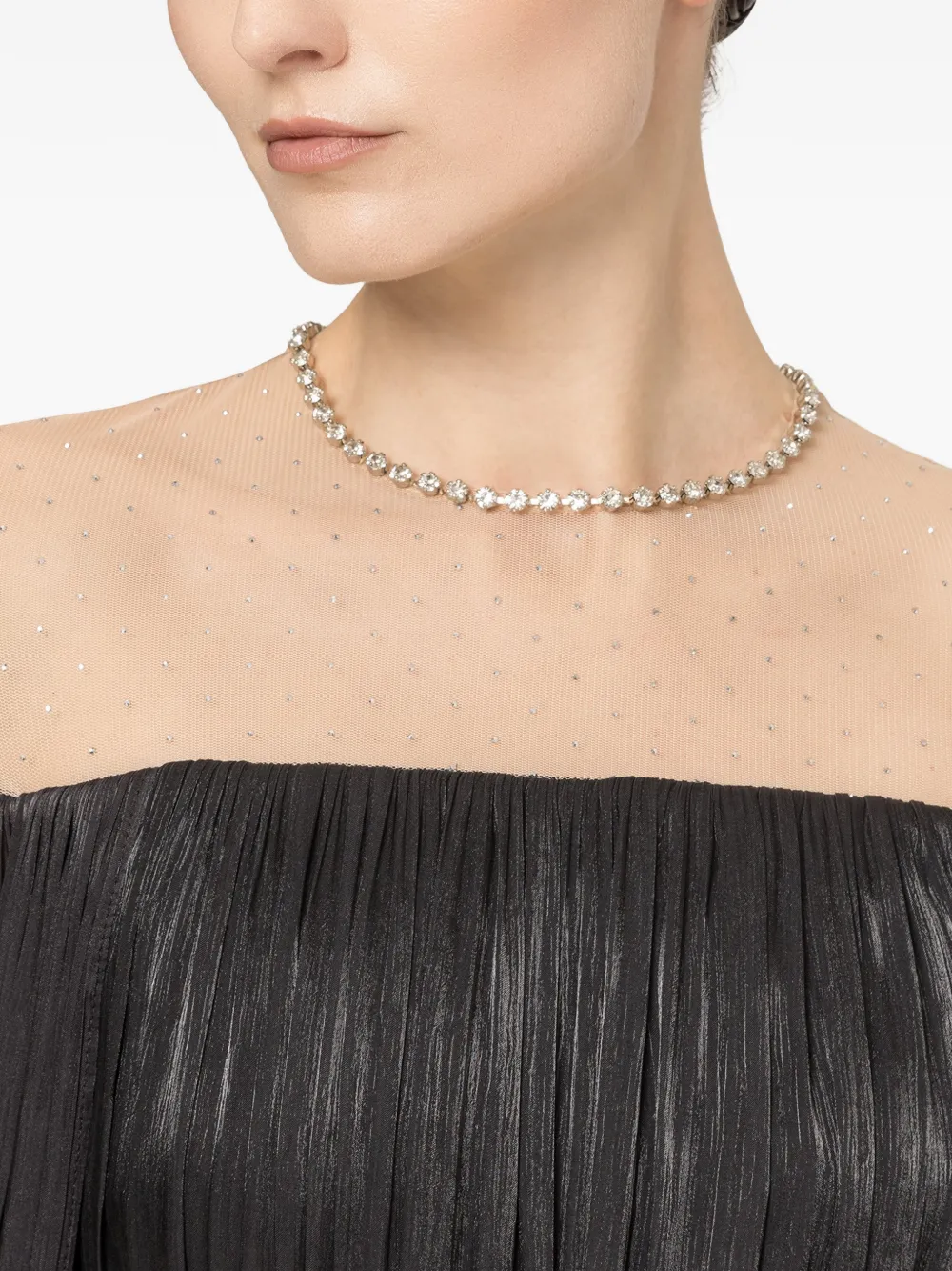 NISSA Maxi-jurk met cape-design Zwart