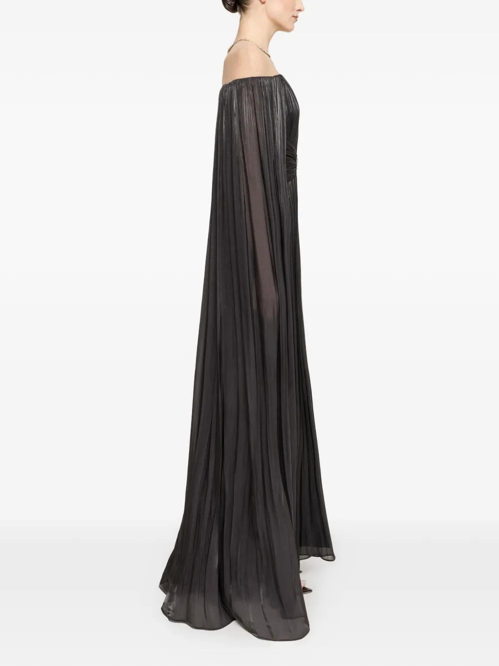 NISSA Maxi-jurk met cape-design Zwart