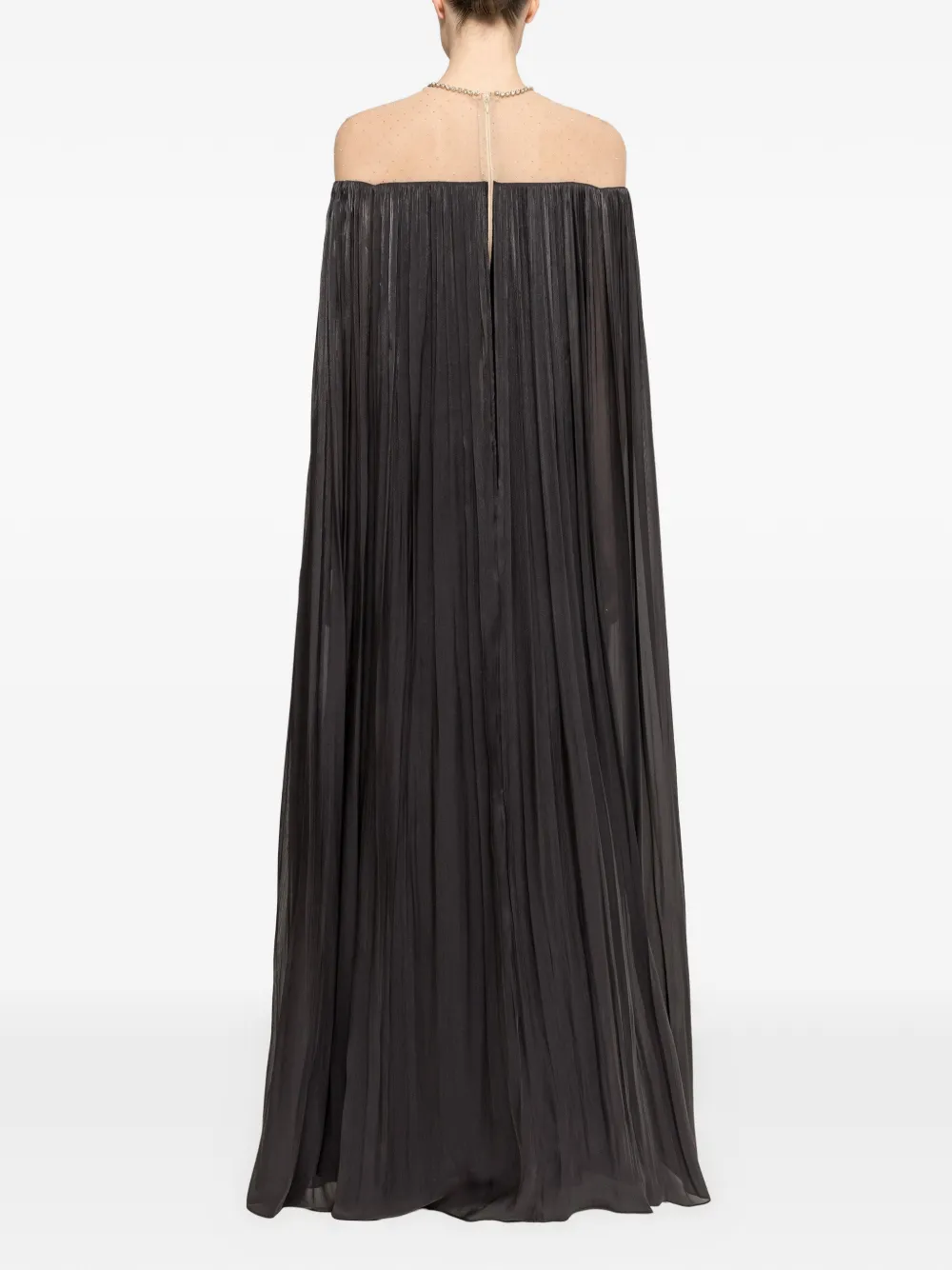 NISSA Maxi-jurk met cape-design Zwart