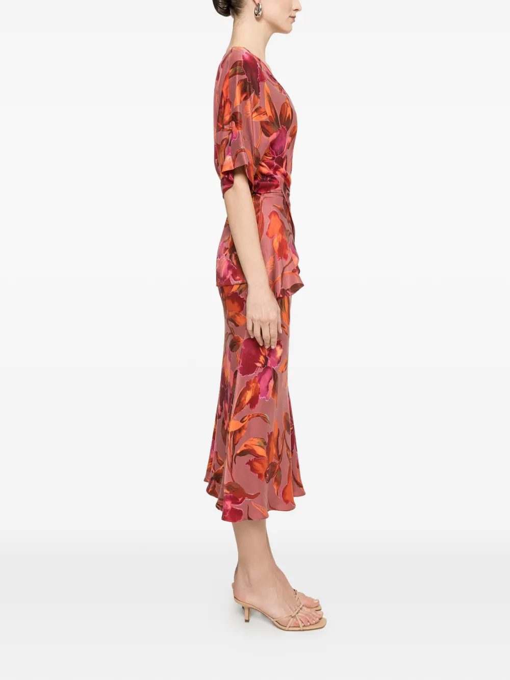 NISSA Midi-rok met print Roze
