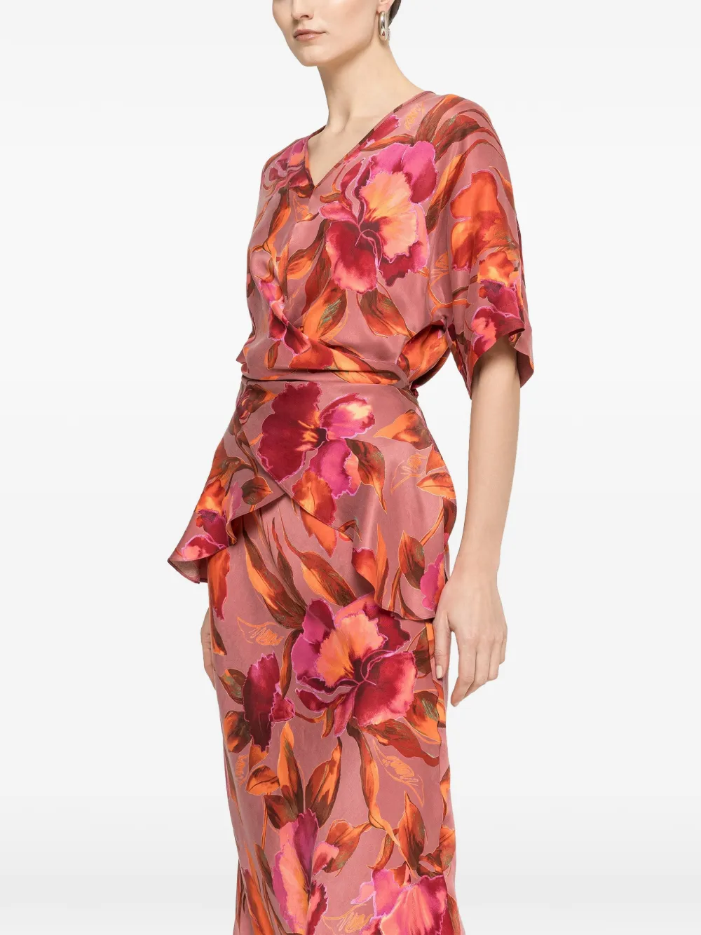 NISSA Top met V-hals Roze