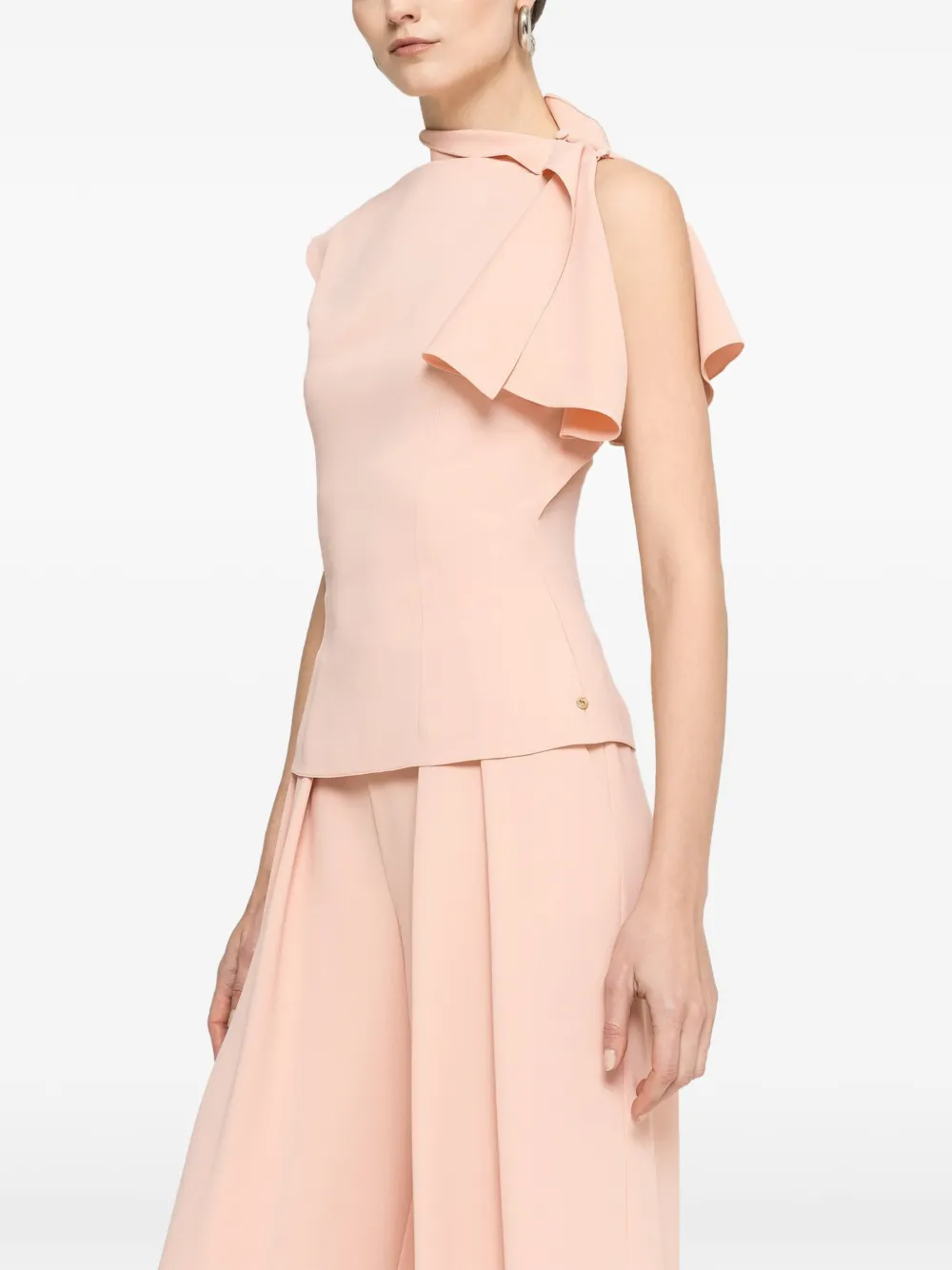 NISSA High waist palazzo broek Roze